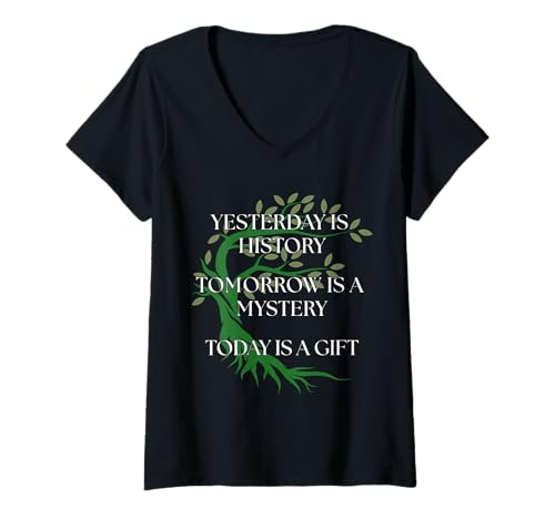 Damen Heute ist EIN Segen, inspirierende Zitate, Motivationsbaum T-Shirt mit V-Ausschnitt Damen Heute ist EIN Segen, inspirierende Zitate, Motivationsbaum T-Shirt mit V-Ausschnitt von Cherishing Every Day Motivation Spiritual Tree