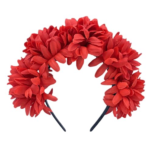Cherjoury Modischer Blumen-Haarreif, Haar-Accessoires, Blumen-Stirnband, Cosplay-Kostüm für Damen und Mädchen von Cherjoury