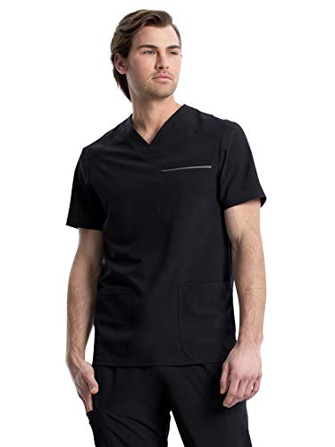 CHEROKEE iFlex Men Scrubs Top V-Neck CK661, XL, Black von Cherokee Workwear