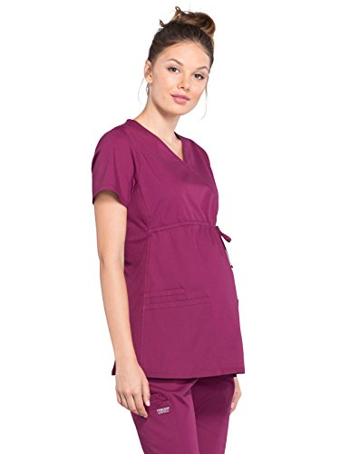 Cherokee Workwear Professionals WW685 Women's Maternity Mock Wrap Solid Scrub Top von Cherokee