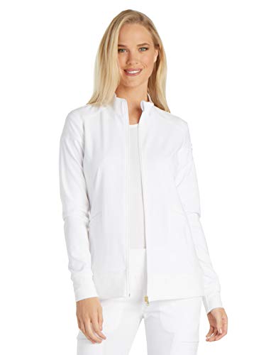 Cherokee Damen Iflex Zip Front Warm-up Jacket Medical Scrubs Jacke, Weiss/opulenter Garten, S Cherokee Damen Iflex Zip Front Warm-up Jacket Medical Scrubs Jacke, Weiss/opulenter Garten, S von Cherokee