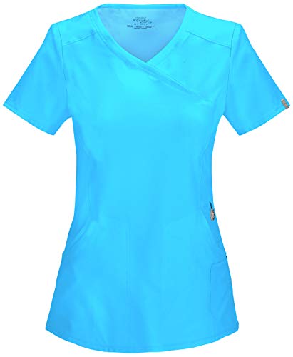 Cherokee Damen Kasack Top Infinity - Mock-Wrap Design mit Taschen - CKE2625A - Türkis - S Cherokee Damen Kasack Top Infinity - Mock-Wrap Design mit Taschen - CKE2625A - Türkis - S von Cherokee
