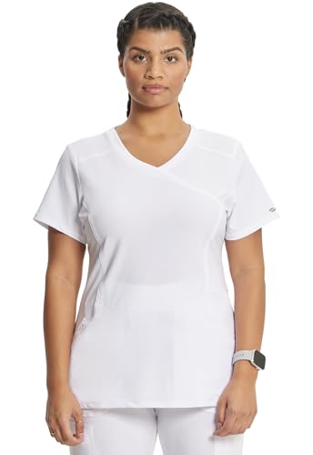 Cherokee Damen Kasack Top Infinity - Mock-Wrap Design mit Taschen - CKE2625A - Weiß - XL Cherokee Damen Kasack Top Infinity - Mock-Wrap Design mit Taschen - CKE2625A - Weiß - XL von Cherokee