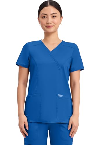 Cherokee Damen Kasack Top Revolution - Mock-Wrap Design mit Taschen - WWE610 - Royal Blau - 2XL von Cherokee