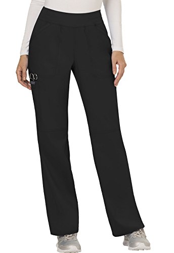 Cherokee Damen OP-Hose Revolution - Kasackhose - Mit Taschen - Scrubs - weicher Stretch - Schlupfhose - Medizinische Berufsbekleidung - Schwarz - 2XL von Cherokee