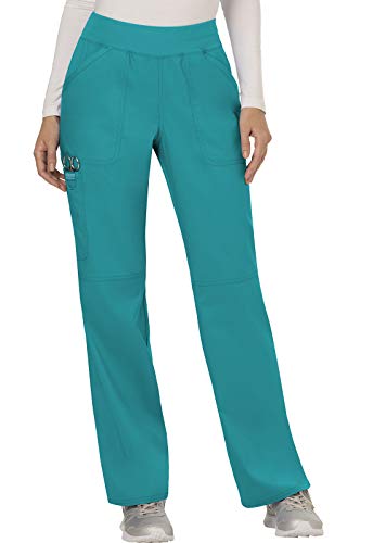 Cherokee Damen OP-Hose Revolution - Kasackhose - Mit Taschen - Scrubs - weicher Stretch - Schlupfhose - Medizinische Berufsbekleidung - Türkisblau - 2XL von Cherokee