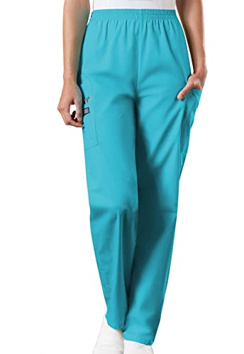 Cherokee Damen OP-Hose Originals - Kasackhose - Medizinische Kleidung mit Taschen - Scrubs - Schlupfhose - Medizinische Berufsbekleidung - Türkis - XL von Cherokee