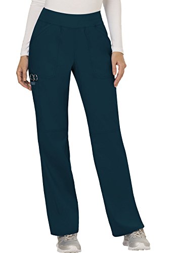 Cherokee Damen OP-Hose Revolution - Kasackhose - Mit Taschen - Scrubs - weicher Stretch - Schlupfhose - Medizinische Berufsbekleidung - Karibik Blau - XXS von Cherokee