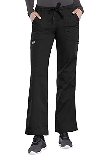 Cherokee Damen Scrubs Hose Workwear Originals Kordelzug Cargo 4020, Schwarz, M von Cherokee