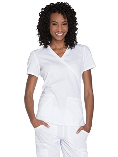 Cherokee Damen Workwear Core Stretch Mock Wrap Scrubs Shirt Medizinische Berufskleidung, Weiß, XX-Large Mehr von Cherokee