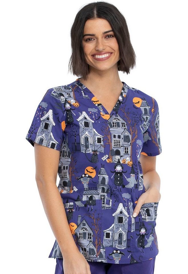 Cherokee Funktionsbluse Bunt bedruckter Damen Kasack "Haunted Halloween" Kasack mit Motiv von Cherokee
