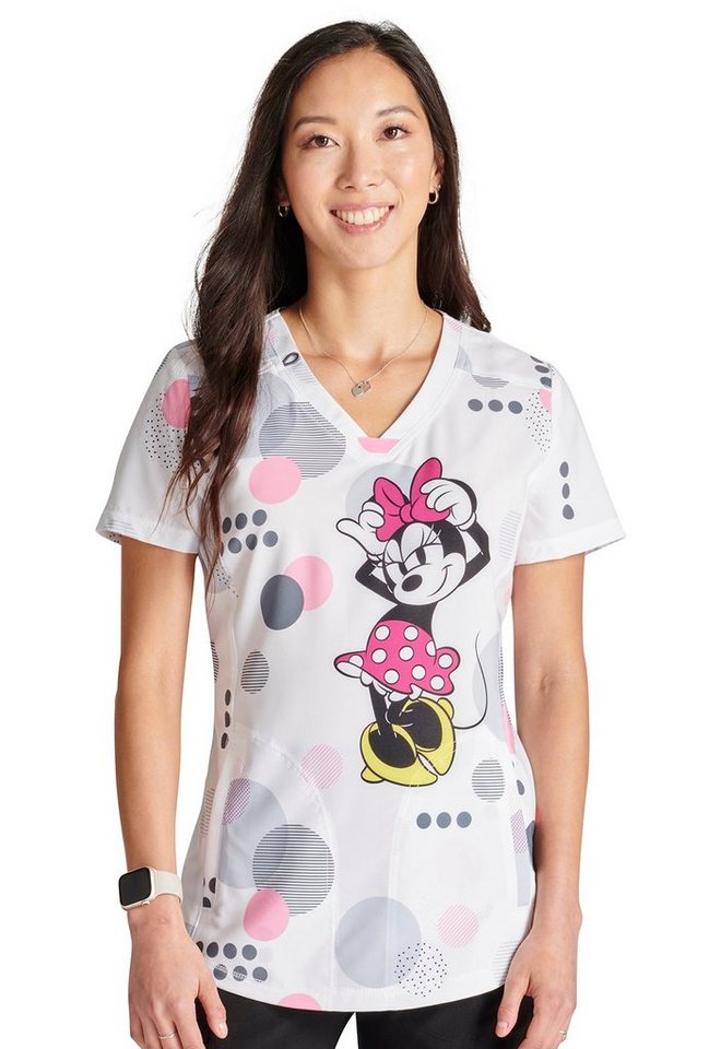 Cherokee Funktionsbluse Bunt bedruckter Damen Kasack "Running Circles Minnie Maus" Kasack mit Motiv von Cherokee
