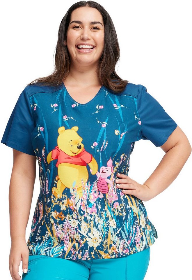 Cherokee Funktionsbluse Bunt bedruckter Damen Kasack "Winnie pooh mit Ferkel" Kasack mit Motiv von Cherokee