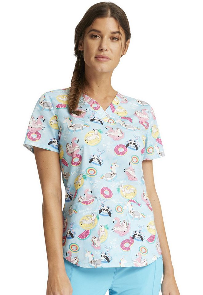 Cherokee Funktionsbluse Bunt bedruckter Damen Kasack "go with the float" Kasack mit Motiv von Cherokee
