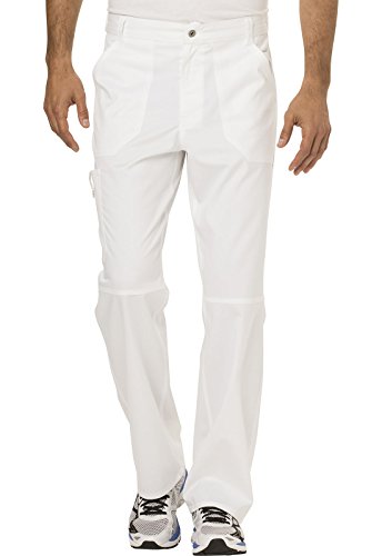 Cherokee Herren OP-Hose Modern Fit - Kasackhose - Medizinische Kleidung mit Taschen - OP-Hose - 6 Taschen - Schlupfhose - Medizinische Berufsbekleidung - Weiß - M von Cherokee
