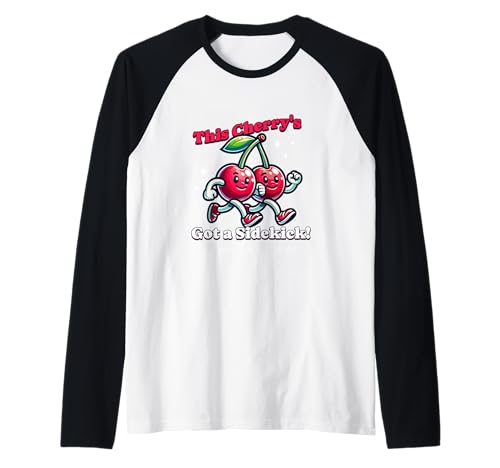 Cherry Promoted to Big Sister Baby Ankündigung Lustiges Zitat Raglan von Cherries Pregnancy Reveal Baby Announcement Saying