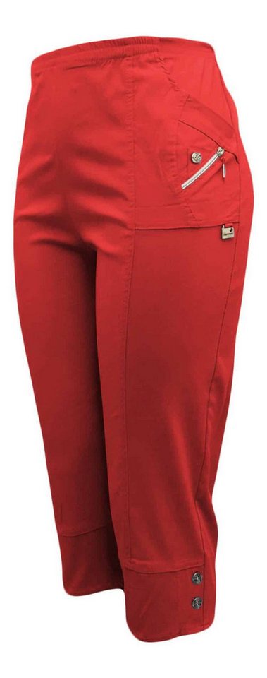 Cherry Berry 3/4-Hose Kurze Damen Sommerhose 3/4 lang Schlupfhose mit Stretchgewebe mit elatischen Bund, in Unifarben von Cherry Berry