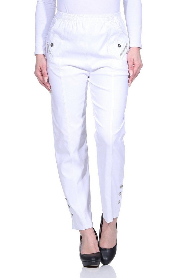 Cherry Berry Schlupfhose Damen Sommerhose luftig leichte Freizeithose mit Stretch elasticher Gummizug, in Unifarben, auch große Größen erhältlich von Cherry Berry