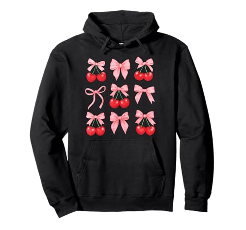 Kokette Schleife ästhetisch Rot Kirsche Rosa Kirschen Mädchen Frauen Pullover Hoodie Kokette Schleife ästhetisch Rot Kirsche Rosa Kirschen Mädchen Frauen Pullover Hoodie von Cherry Coquette Bow Kawaii Cherries Youth Teens