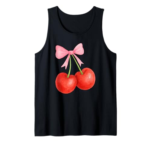 Kokette Schleife ästhetisch Rot Kirsche Rosa Kirschen Mädchen Frauen Tank Top Kokette Schleife ästhetisch Rot Kirsche Rosa Kirschen Mädchen Frauen Tank Top von Cherry Coquette Bow Kawaii Cherries Youth Teens