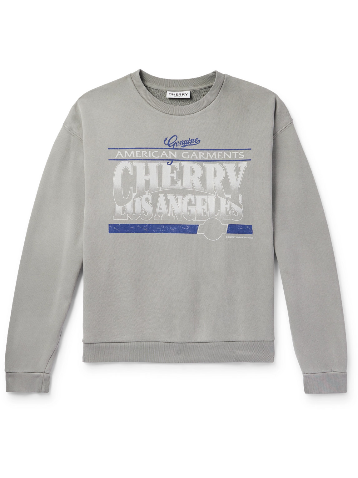 Cherry Los Angeles - American Garments Logo-Print Cotton-Jersey Sweatshirt - Men - Gray - M von Cherry Los Angeles