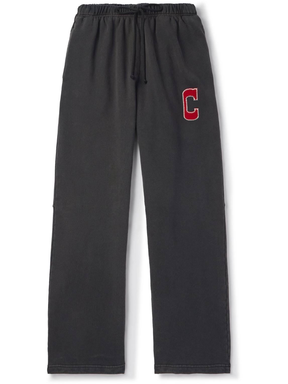 Cherry Los Angeles - Championship Parachute Straight-Leg Logo-Appliquéd Cotton-Jersey Sweatpants - Men - Gray - M von Cherry Los Angeles