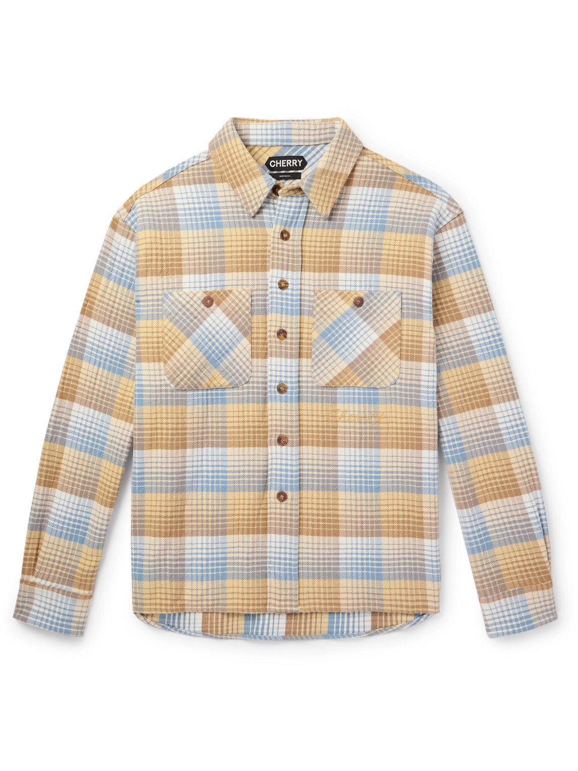 Cherry Los Angeles - Checked Cotton-Flannel Shirt - Men - Neutrals - S von Cherry Los Angeles