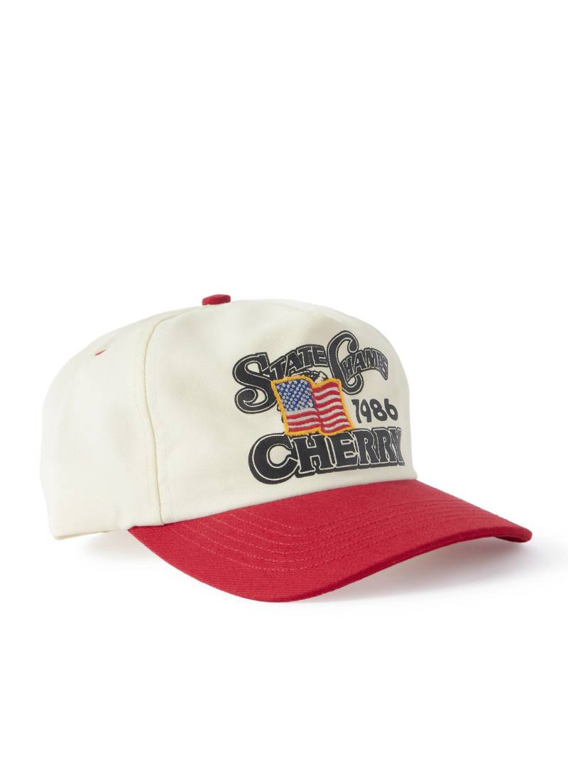 Cherry Los Angeles - Embroidered printed twill cap - Men - Neutrals von Cherry Los Angeles