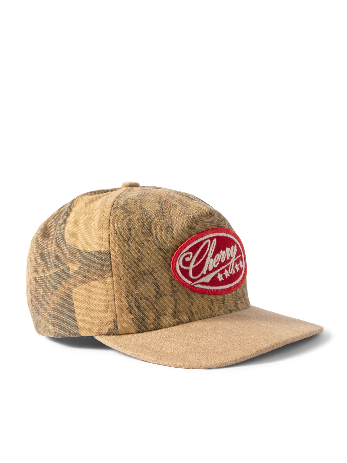 Cherry Los Angeles - Five Star Logo-Appliquéd Printed Cotton-Canvas Baseball Cap - Men - Green von Cherry Los Angeles
