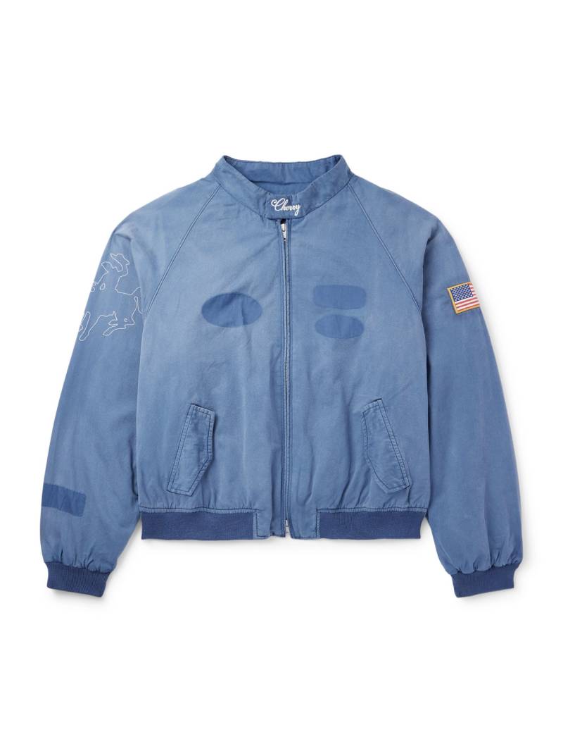 Cherry Los Angeles - Logo-Appliquéd Embroidered Cotton-Twill Jacket - Men - Blue - XL von Cherry Los Angeles