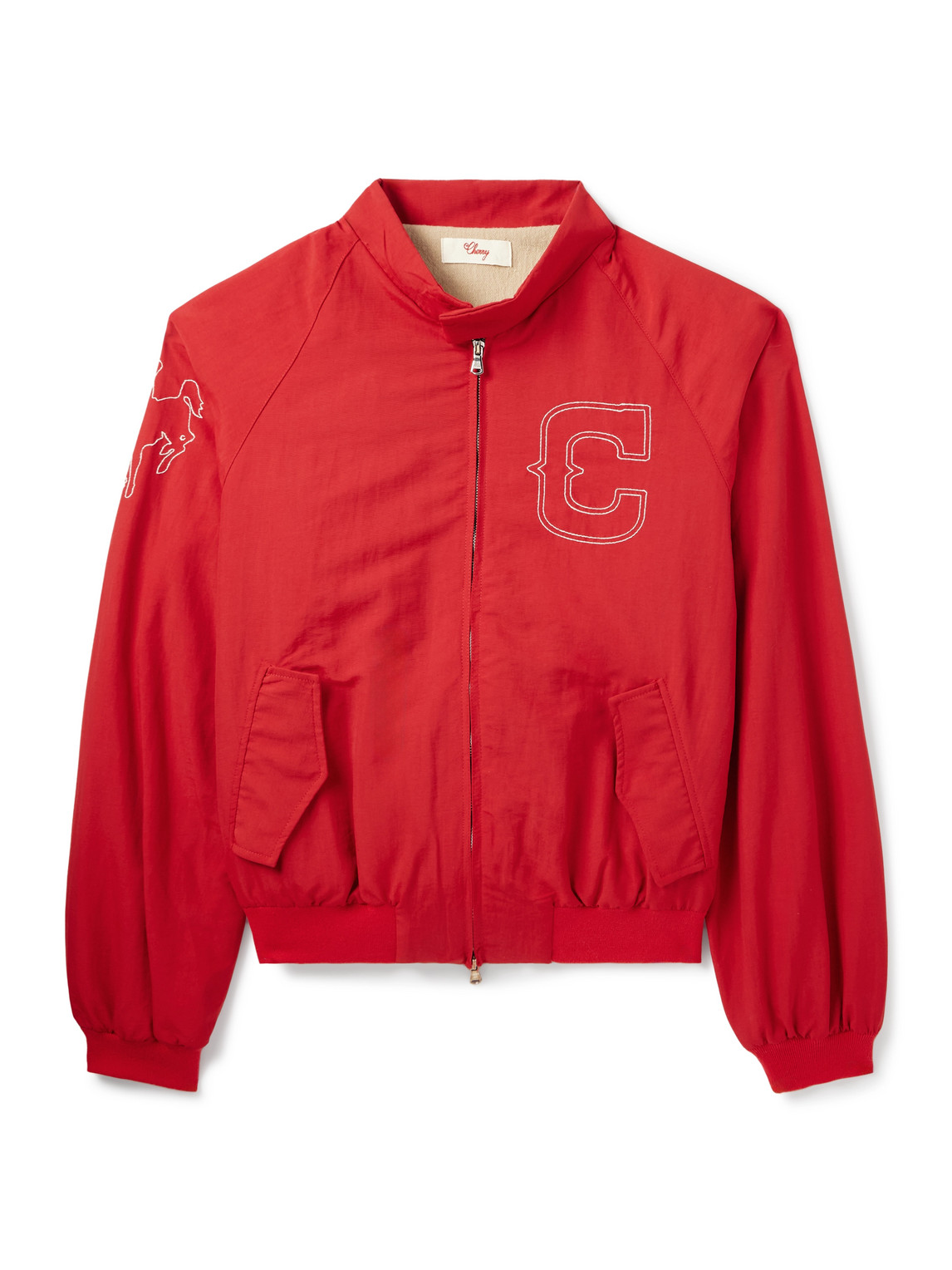 Cherry Los Angeles - Logo-Embroidered Shell Bomber Jacket - Men - Red - L von Cherry Los Angeles
