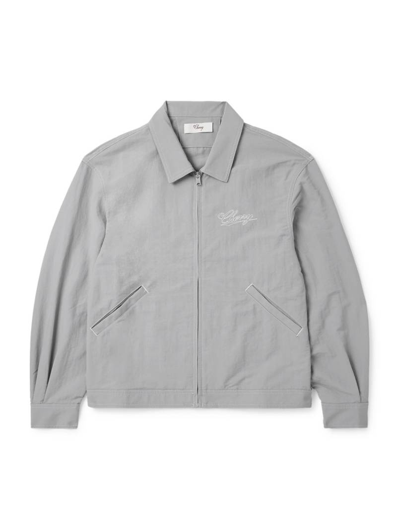 Cherry Los Angeles - Logo-Embroidered Shell Jacket - Men - Gray - L von Cherry Los Angeles