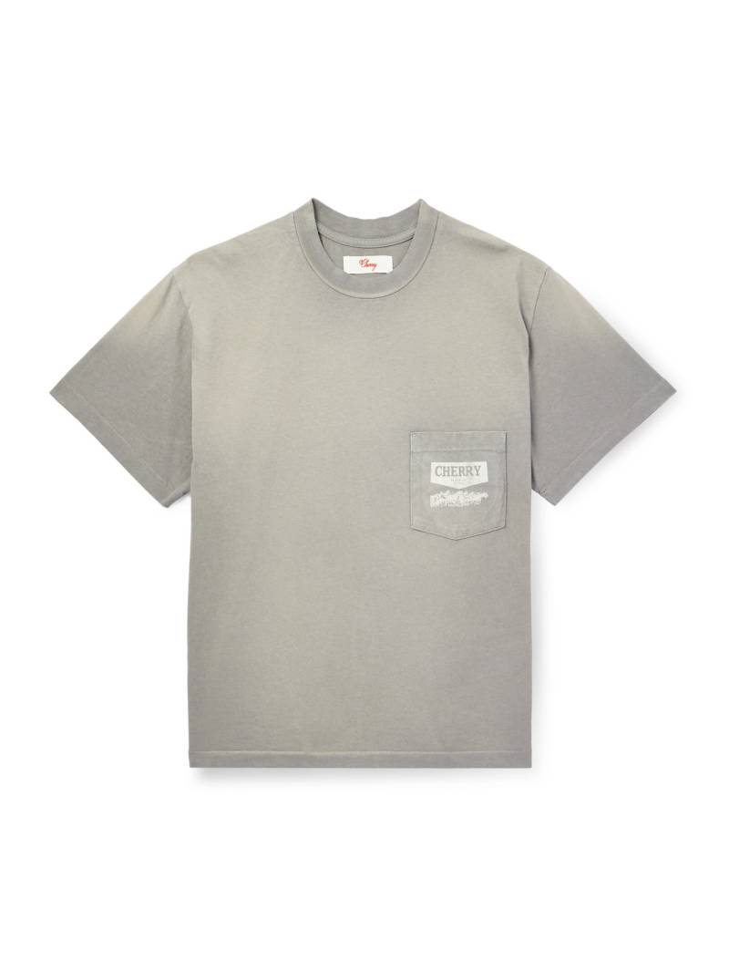 Cherry Los Angeles - Logo-Print Cotton-Jersey T-Shirt - Men - Gray - XXL von Cherry Los Angeles