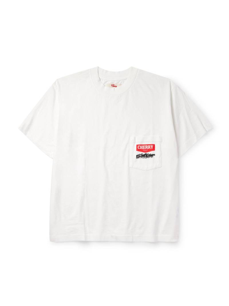 Cherry Los Angeles - Logo-Print Cotton-Jersey T-Shirt - Men - White - XXL von Cherry Los Angeles