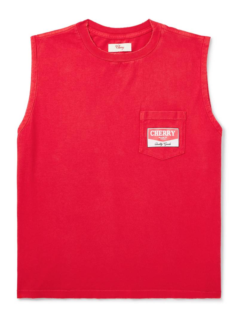 Cherry Los Angeles - Logo-Print Cotton-Jersey Tank Top - Men - Red - XL von Cherry Los Angeles