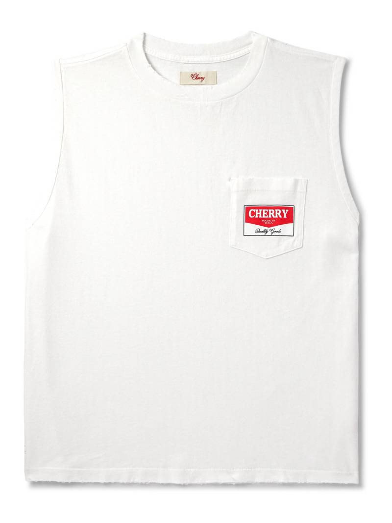 Cherry Los Angeles - Logo-Print Cotton-Jersey Tank Top - Men - White - L von Cherry Los Angeles