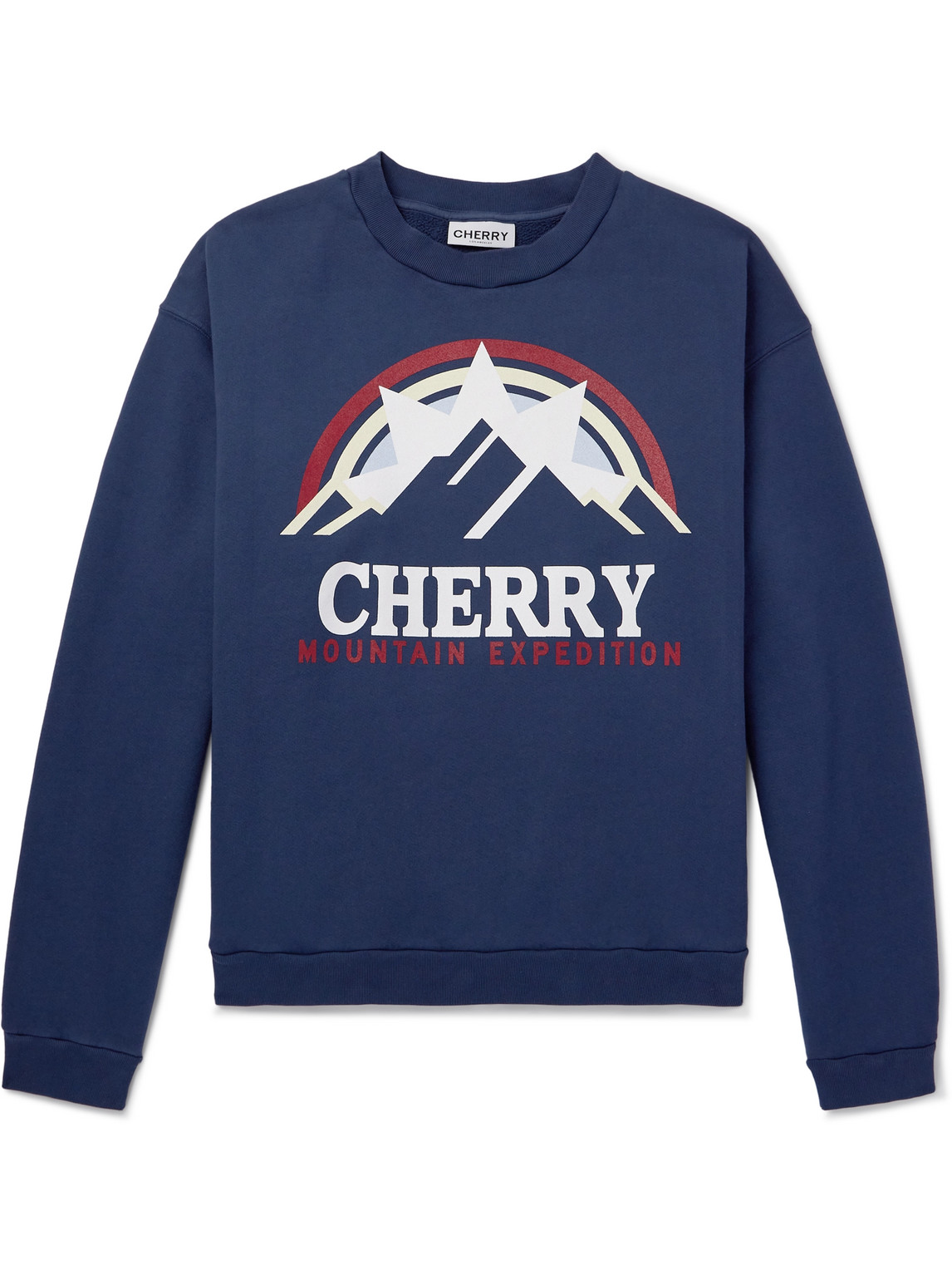 Cherry Los Angeles - Mountain Expedition Logo-Print Cotton-Jersey Sweatshirt - Men - Blue - L von Cherry Los Angeles