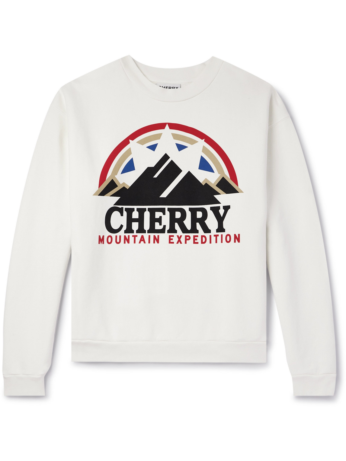 Cherry Los Angeles - Mountain Expedition Logo-Print Cotton-Jersey Sweatshirt - Men - White - L von Cherry Los Angeles