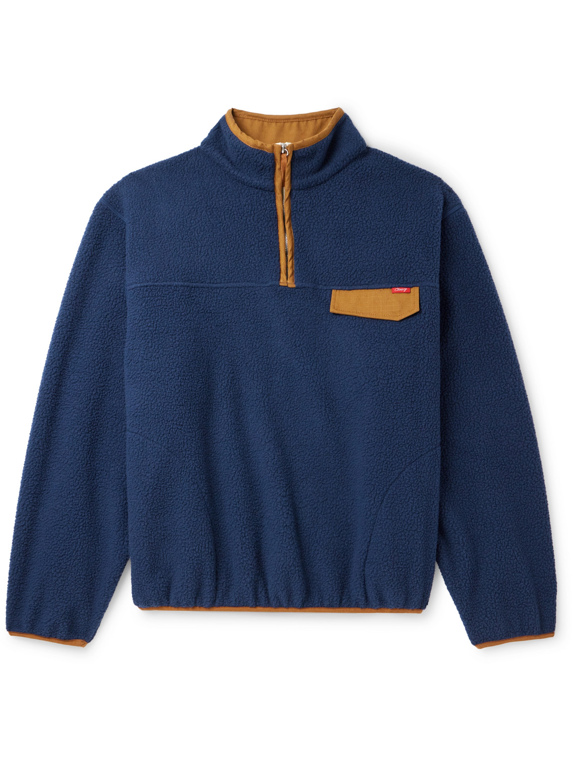 Cherry Los Angeles - Ripstop-Trimmed Fleece Half-Zip Jacket - Men - Blue - XS von Cherry Los Angeles