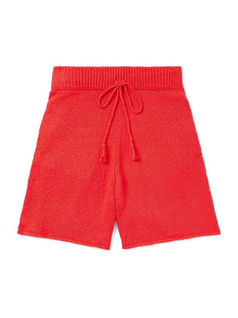 Cherry Los Angeles - Straight-Leg Cotton Drawstring Shorts - Men - Red - XL von Cherry Los Angeles