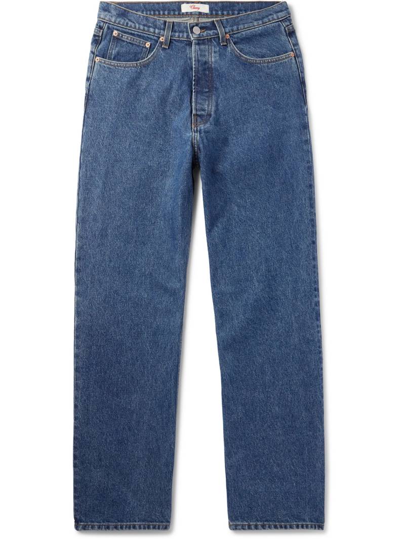 Cherry Los Angeles - Straight-Leg Logo-Print Embroidered Jeans - Men - Blue - UK/US 30 von Cherry Los Angeles