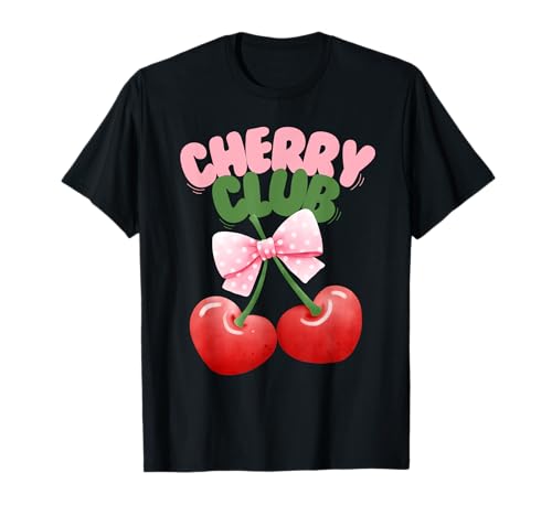 Cherry Club Coquette Bow Polka Dot Pink Ribbon Girls Woman T-Shirt von Cherry Lover Gifts