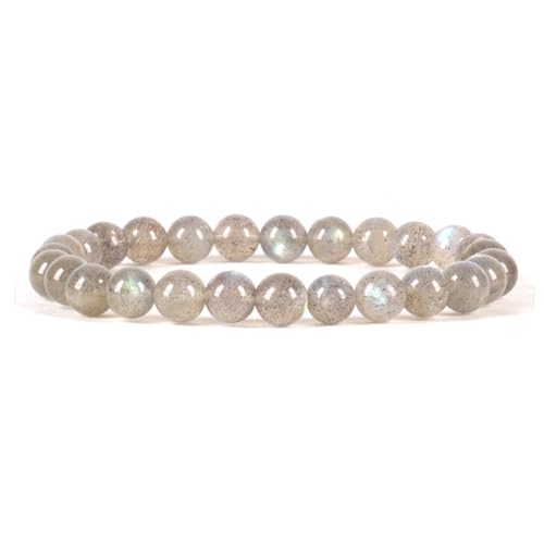 Cherry Tree Collection - Kleine, mittelgroße, große Größen – Edelstein-Perlenarmbänder für Damen, Herren und Jugendliche – 6 mm runde Perlen, S, Elastisch, Labradorit Cherry Tree Collection - Kleine, mittelgroße, große Größen – Edelstein-Perlenarmbänder für Damen, Herren und Jugendliche – 6 mm runde Perlen, S, Elastisch, Labradorit von Cherry Tree Collection