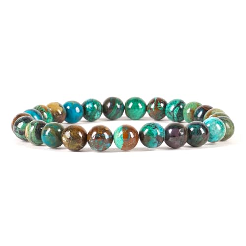 Cherry Tree Collection Stretch-Armband mit runden Edelsteinperlen, 8 mm, 17,8 cm, M, Stein, Chrysokoll Cherry Tree Collection Stretch-Armband mit runden Edelsteinperlen, 8 mm, 17,8 cm, M, Stein, Chrysokoll von Cherry Tree Collection