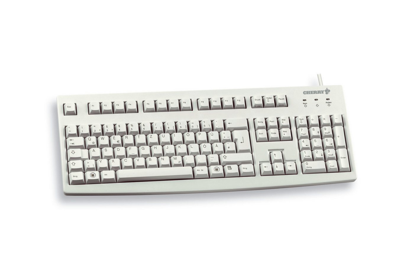 Cherry Etui G83-6105 USB-Tastatur hellgrau von Cherry