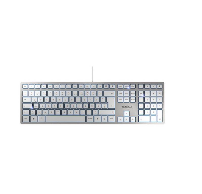 Cherry Etui KC 6000 SLIM USB-Tastatur DE silber von Cherry