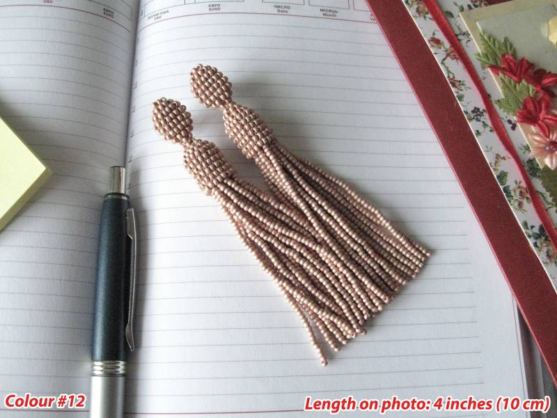 Perlen Beige Quaste Ohrringe Auf Ohrstecker/Clips, Ohrringe, Cappuccino Quaste, Beige, Latte Perlen Beige Quaste Ohrringe Auf Ohrstecker/Clips, Ohrringe, Cappuccino Quaste, Beige, Latte von CherryFantasy