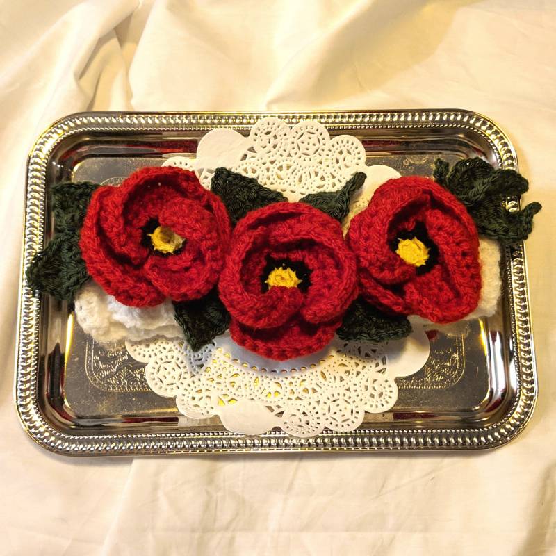 Mohn Bouquet Stirnband Mohn Bouquet Stirnband von CherryLeyKnittery