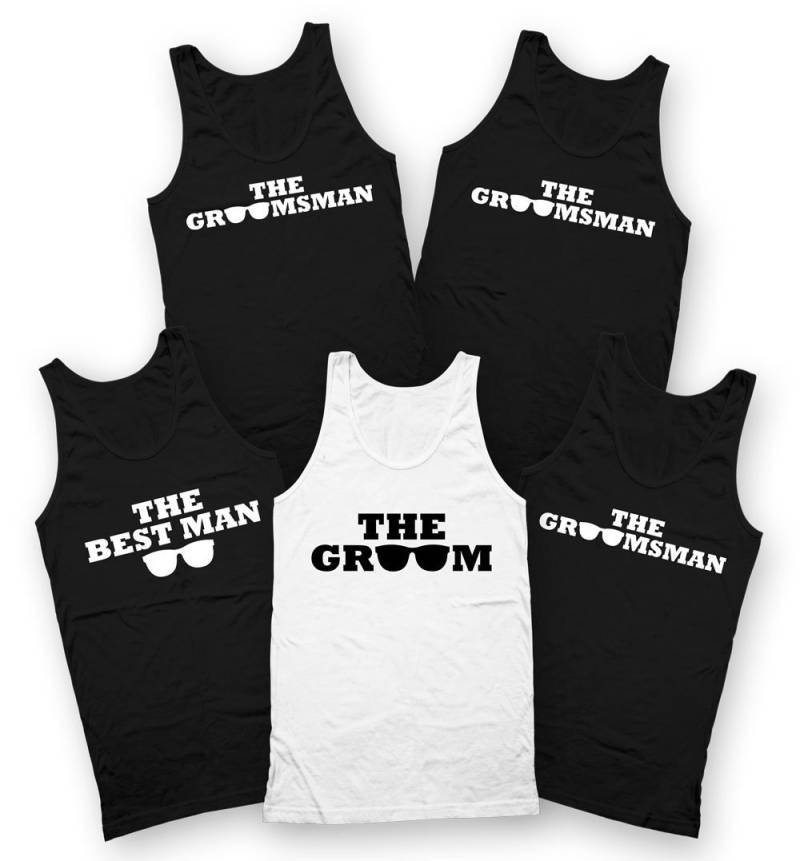 Bräutigam Und Trauzeugen Tank Tops Junggesellenabschied T-Shirts Trauzeuge Geschenke Für Vorschlag Hochzeitsfeier-T-Shirts -Sa1118-19-1256 von CherryTees