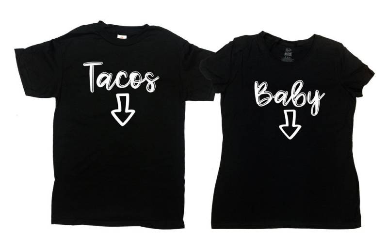 Erwartete Eltern Sein Geschenk Passende Paar Shirts Schwangerschaft Baby Offenbaren Mutterschaftsgeschenk Für Papa Als Mutter Taco Sa1106-1107 von CherryTees